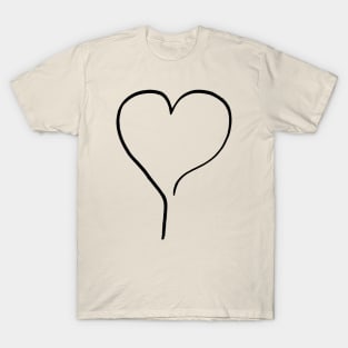 My Heart on the right line  - Oneliner T-Shirt